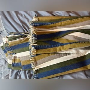 Multicolored bell, bottom, jeans